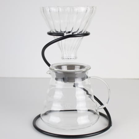 حامل قمع تقطير V60 + سيرفر + قمع +فلاتر 40 حبة هدية