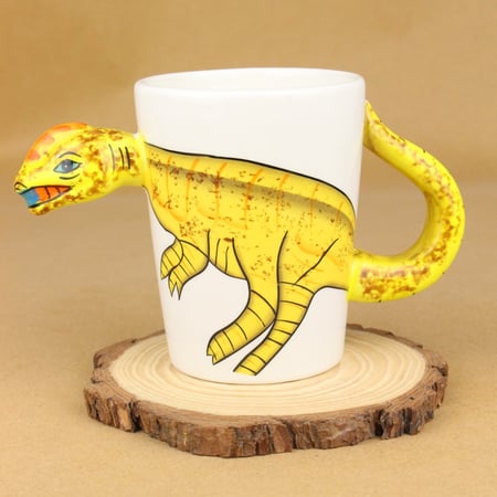 كوب ديناصور اصفر 350