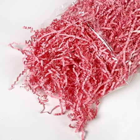 قصاصات ورق وردي مجعد و مقوي لتغليف الهدايا والمنتجات - 100 جرام