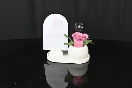 مجموعه(6) صحن سرميك مع استاند كروت وفازة لتوزيعات