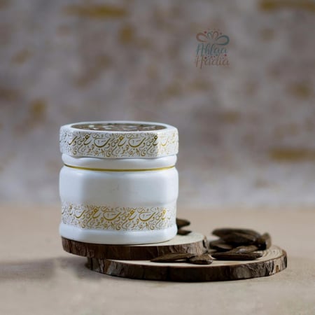 مجموعة (12) مبخرة سيراميك مع الغطاء بي علبه شفاف