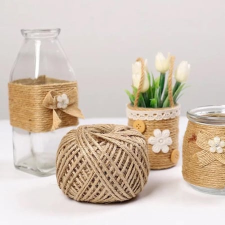 مجموعة (3) رول خيط خيش  بني - 30 متر