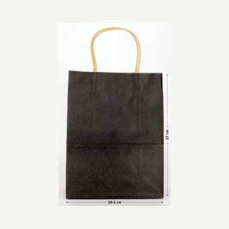 مجموعة ( 12) كيس ورق أسود21*27*11