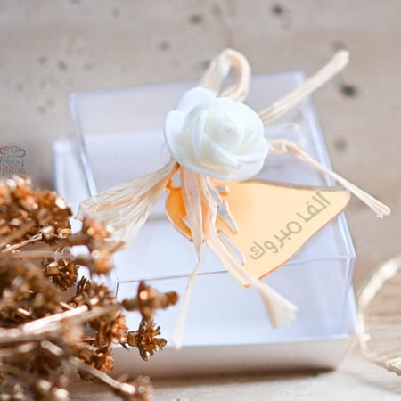 مجموعة (12) علبة اكريلك بزينة 6*6