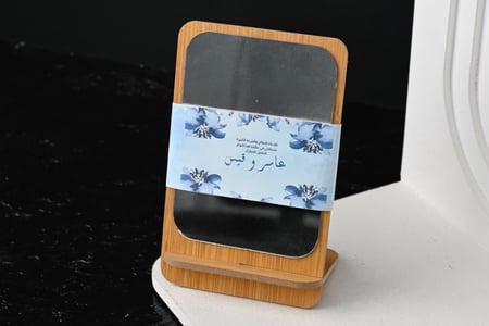 مجموعه(12) مريات خشبية مع طباعه الثيم حسب الطلب مقاس 14*8سم