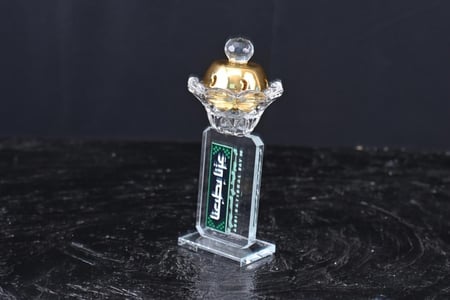 مجموعه(12) مبخرة زجاج مستطيل كريستال بي عبارة عزنا بطبعنا