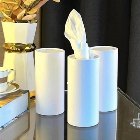 مجموعة (12) علبة مناديل اسطوانية للتوزيعات