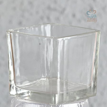 مجموعة (12) فازة زجاج مربعه للحلى - 5*5 سم