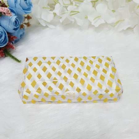 مجموعة (12) مناديل توزيعات علبة شفافة 10*5*2.5سم