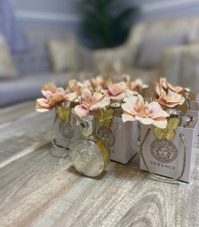 مجموعة (12) عطر توزيعات مع الكيس مع الوجو وتنسيق وردة