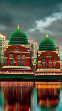 مجسم  القبة الخضراء ريزن