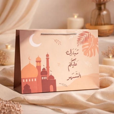 كيس ورقي مبارك عليكم الشهر