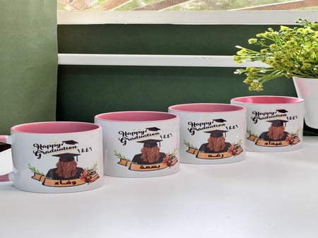 هدية تخرج مميزة كوب التخرج بالاسم