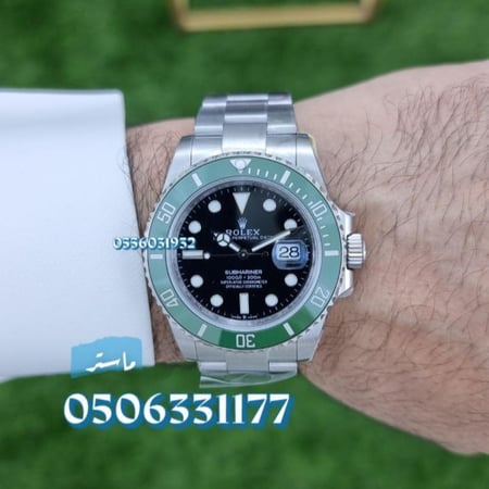 ساعة رولكس ستاربكس بإطار سيراميك أخضر