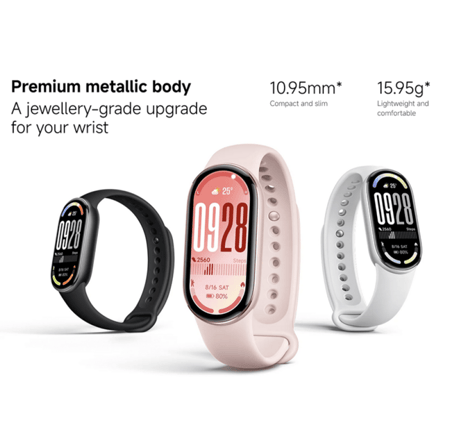 Xiaomi شاومي - سوار ذكي smart band 10 تصميم العصري والتقنية المتطورة -فضي = 6932554419813