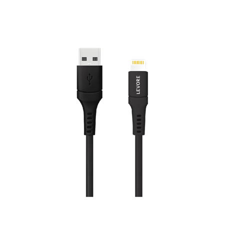 LEVOREليفوري كابل USB إلى Lightning من Levore معتمد من MFI TPE بطول 1 متر - أسود = 6285906000284