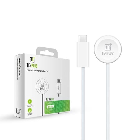 tenplus - شاحن ساعة ابل PD من تن بلس  لون ابيض = 653998101343