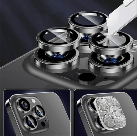 DRAGON 10002- حامي عدسة حبات ياقوت من براند دراقون خاص ايفون 14 عادي / 14 بلس