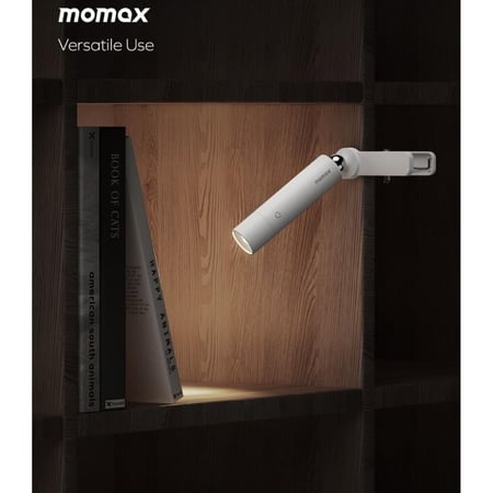 MOMAX مصباح مكتبي موماكس متنقل سنابلوكس LED نايت لايت - أبيض = 4894222074088