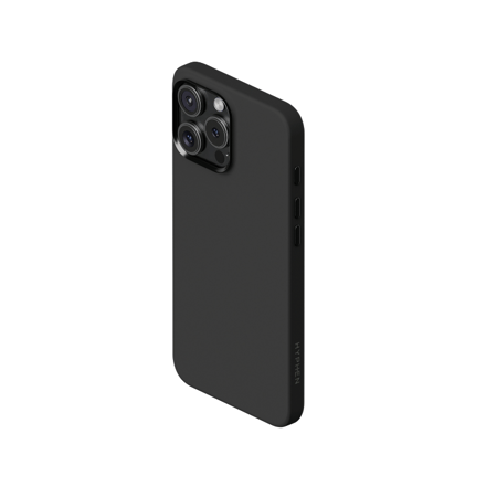 HELMET أبل غطاء حماية خلفي لجوال ايفون 16  من السيليكون مع ماج سيف - أسود = 725488700319 - 0725488700319