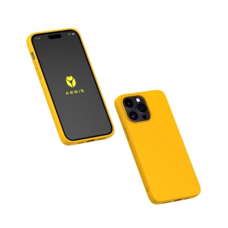 AEGIS iCon كفر سيليكون للايفون 14 برو ماكس و مسكة مغناطيسية لون أصفر = 0685757120319