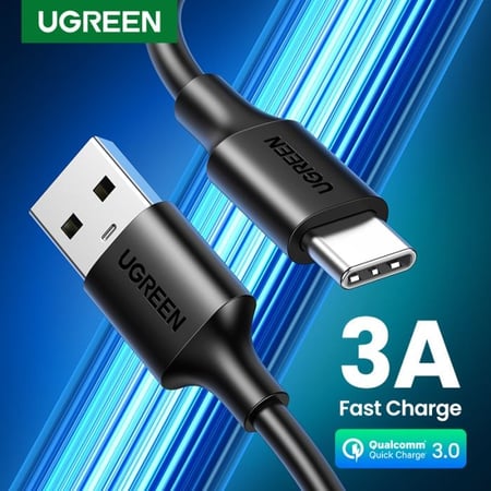 UGREEN = يوجرين سلك شاحن USB الى ايفون بطول 1م لون اسود 6957303861163