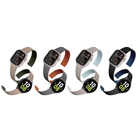 HELMET ⛑ سير ساعة من هيلمت مغناطيس بالكامل سهل الاستخدام عصر ي وعملي يتميز fتعدد الالوان والجودة  لونين  الوجه الاول تيتانيوم والوجه الثاني سماوي فاتح = 602697755357