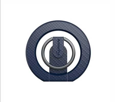 ArmorPro ارمور برو - مسكة جوال مغناطيسي كاربون فايبر  -لون كحلي = 6975312011584