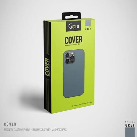 Goui جراب ايفون 16 برو مع قضبان مغناطيسية - رمادي فولاذي = 6285924003847
