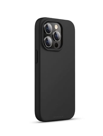 HELMET أبل غطاء حماية خلفي لجوال ايفون 16 برو ماكس من السيليكون مع ماج سيف - أسود = 725488700197 - 0725488700197