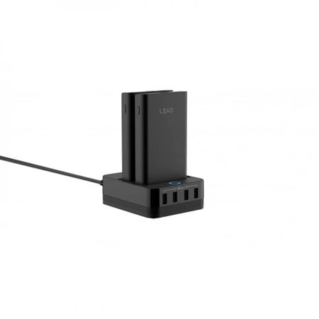 LEADلييد PD، قاعدة شحن، 2 بطارية احتياطية،10000 ملي امبير اسود = 6287019410844