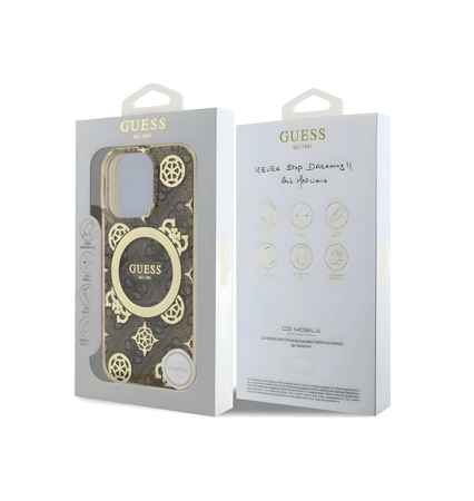 Guess جيس كفر جوال لهاتف iPhone 16 Pro MAX آيفون 16 برو ماكس، بني = 3666339300081