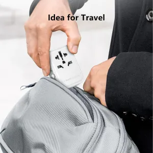 MOMAX شاحن وفيش سفر موماكس بتقنية الشحن السريع GaN PD بـ 5 منافذ وبقوة 70 واط UA8W - أبيض = 4894222073364