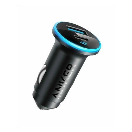 ANKER انكر - شاحن سيارة بمنفذ تايب سي و منفذ يو اس بي بقوة 52.5 واط - اسود = 194644145620