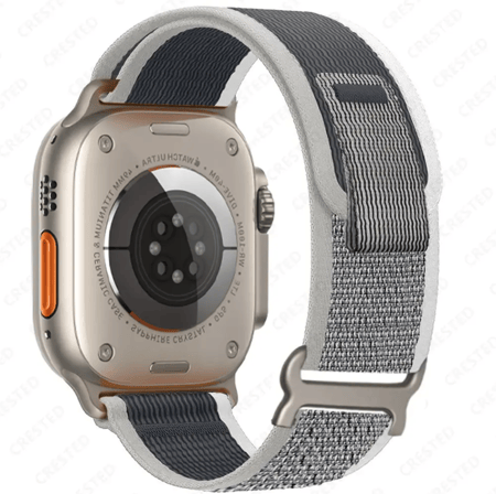 حزام نايلون رياضي مرن قابل للتعديل لسلسلة ساعة ابل الترا قياس 45 مم و44 مم و42 مم، لساعة iWatch 44 مم، حزام سيليكون لساعة اليد   (مزيج من اللون الأسود والبرتقالي) = 840056100886