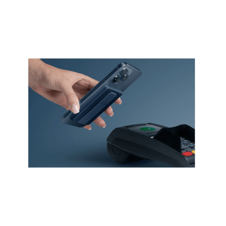 IQ HELDRO ID MAGNETIC CARD HOLDER WITH GRIP-BAND AND STAND - MIDNIGHT (BLACK) - محفظة هوية Uniq Heldro حامل بطاقات مغناطيسي مع حزام قبضة وحامل - أسود داكن = 8886463687680