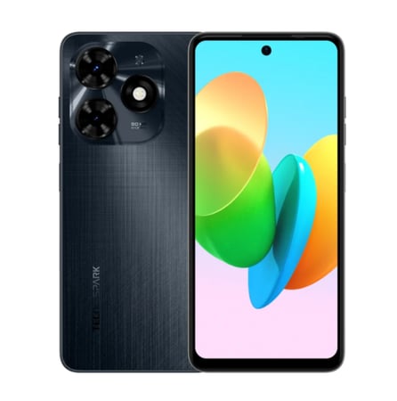 TECNO = تكنو spark 20c 4G ٢٥٦ قيقا الرام ٨ لون أسود  = 4894947016875