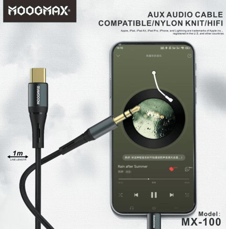 MOOGMAX محول Adapter من AUX الى Type-c موج ماكس = 6973752298527