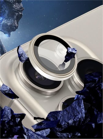 HELMET ⛑ - حامي عدسة ايفون 16 برو /  16 برو ماكس تيتانيوم   صحراوي من هيلمت -= 653998673994