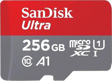 SANDISK بطاقة مايكرو SD سعة 256GB الترا UHS بسرعة قراءة 150 ميجابايت/ثانية من سانديسك - SDSQUAC-256G-GN6MN = 619659200497