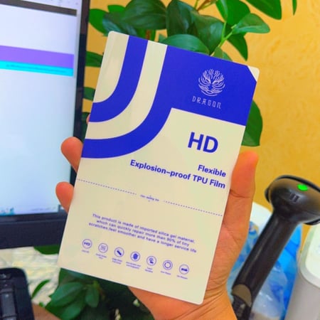 DRAGON حماية حرارية افضل جودة فيلم مقاوم للانفجار ضد البصمة اش دي مقاوم للبصمه تغطية كاملة للخدوش مضاد للخدوش والبكتيريا مقاومة اولية يعالج نفسه بنفسه لمس سلس وناعم وضوح عالي فيلم مرن مقاوم للانفجار منتج كوريا الجنوبية TPU من اجود انواع المواد مقاوم للحوا