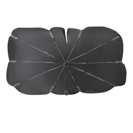 YOUFO Generic مظلة واقية من الشمس للزجاج الأمامي للسيارة، عاكسة قابلة للطي، تحمي من الأشعة فوق البنفسجية والحرارة، مقاس 135×68 سم فضي = 602697604747