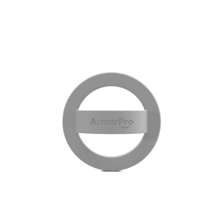 ArmorPro Magnetic Ring Holder Grey = 6975312011065 - ارمور برو JELLY مسكة ماج سيف من ArmorPro-لون رمادي (تيتانيوم)