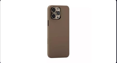 HELMET أبل غطاء حماية خلفي لجوال ايفون 16 برو ماكس من السيليكون مع ماج سيف - بني فاتح = 725488700227 - 0725488700227