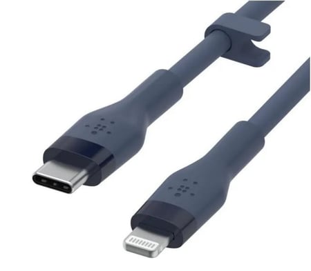 belkin سلك شحن ربل بيلكن يو اس بي سي الى لايتنينق 1 متر ازرق = 745883832088