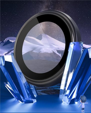 HELMET ⛑ - حامي عدسة ايفون 16 برو /  16 برو ماكس ابيض تيتانيوم  من هيلمت -=  653998674007