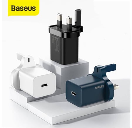 Baseus بيسوس - شاحن جداري PD بقوة 20 واط اسود = 6932172645595