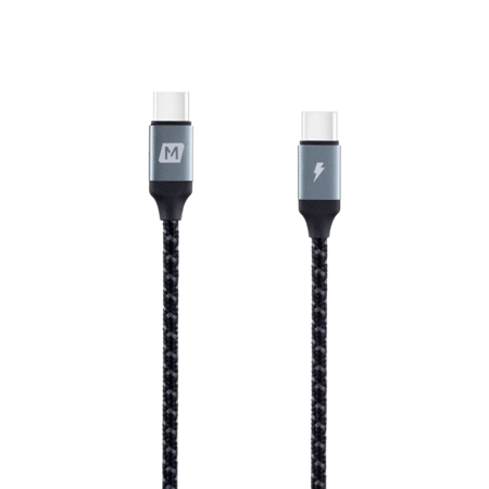 Momax كيبل Zero USB-C To USB-C يدعم حتى 60W قماش 2م من موماكس - أسود = 4894222060135