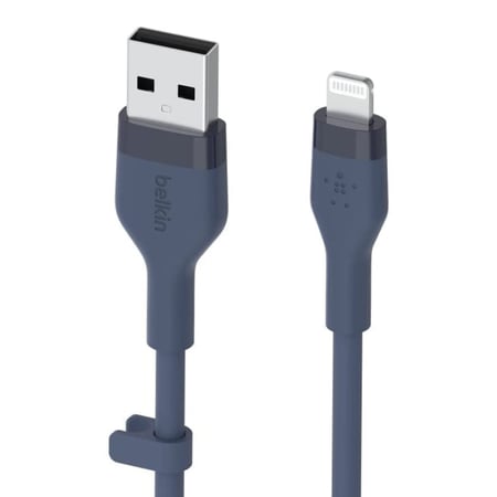 belkin سلك شحن بيلكن يو اس بي إي الى لايتنينق ربل 1 متر - ازرق =  745883831883