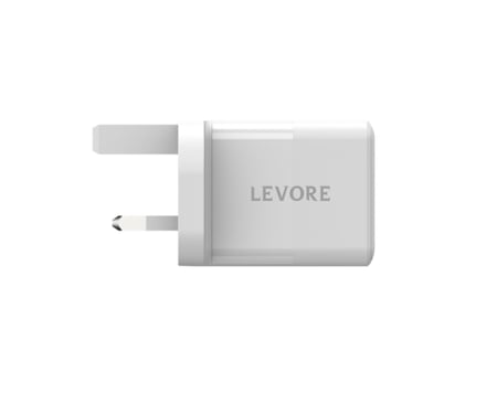 LEVORE ليفوري شاحن جداري 20 واط منفذ PD وUSB - أبيض = 6285906002820
